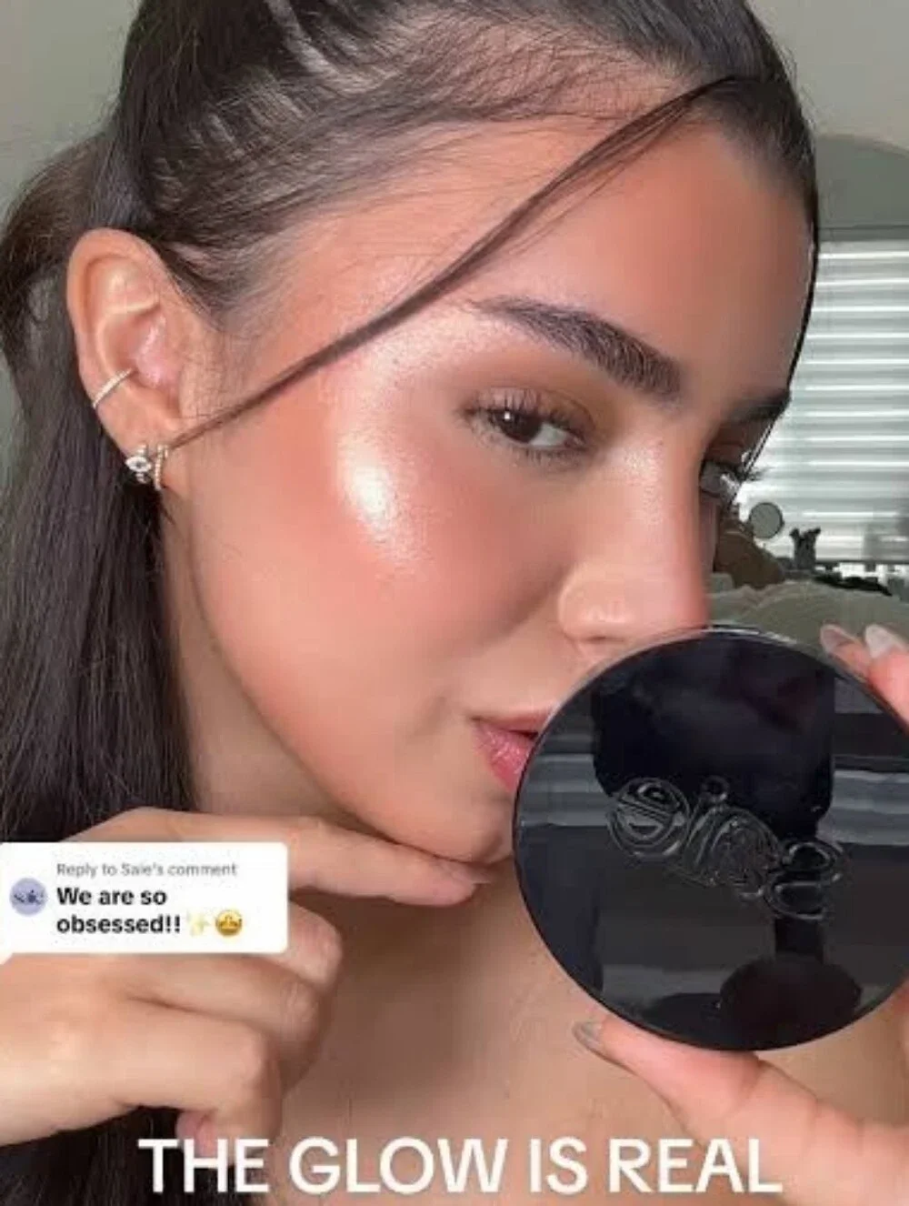 SAIE Peach Glow CREAM Highlighting Blush -New